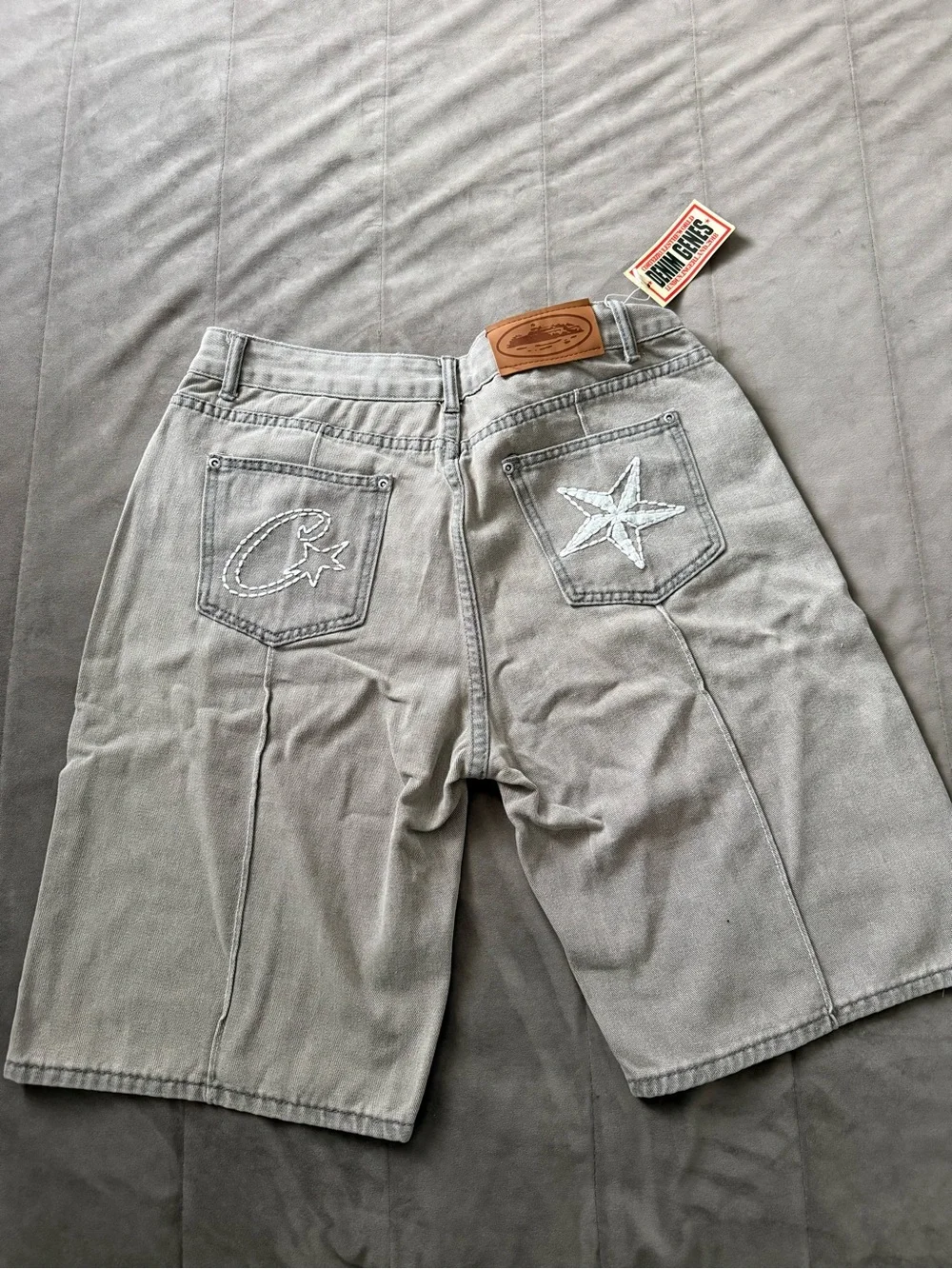 Men's Gray Workwear Shorts - Lightweight Canvas - Picture 2 of 3